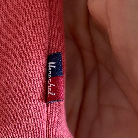 Hershel Supply Company Hoodie Woman XL Coral Logo Pockets Classic Sweatshirt - Picture 10 of 16